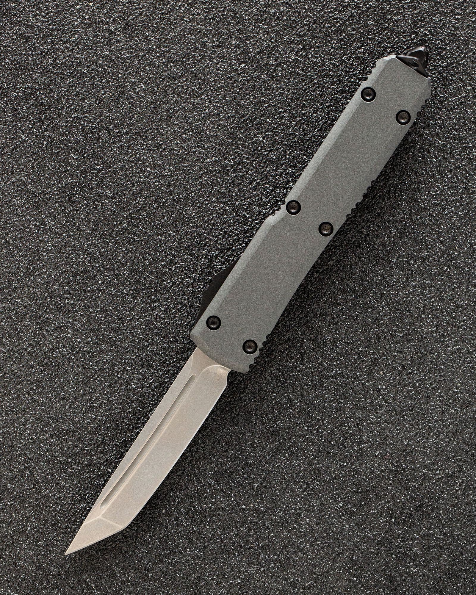 Автоматический складной нож SteelBro Ultratech T/E Tanto Cerakote Carbon Grey VG-10 123-10CBGYCS (серый-металик)