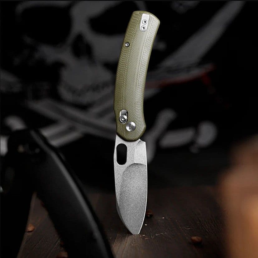 Складной туристический нож TRIVISA Lamb-03G клинок N690 рукоять G10 (зеленый)