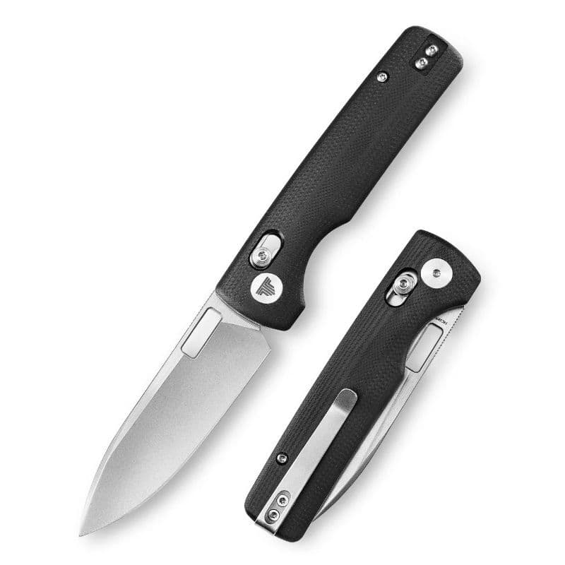 Складной туристический нож TRIVISA Sabretooth-BG клинок 14C28N рукоять G10 (черный-зеленый)